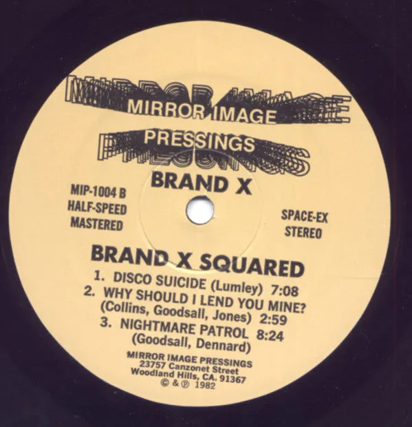 Brand X  - Brand X Squared (LP, Quad, Unofficial, Hal) (Very Good Plus (VG ))