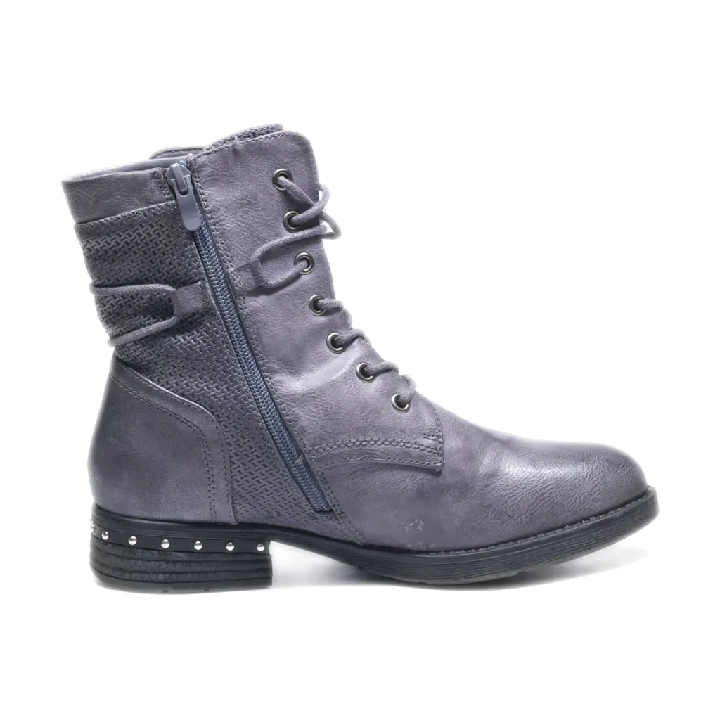 Erynn Ankle Boots Leather Grey Colour For Women