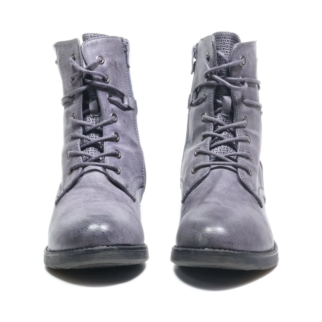 Erynn Ankle Boots Leather Grey Colour For Women