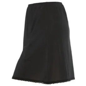 Gemsli Basic Nylon Half Slip with Lace Edge HK300, Black