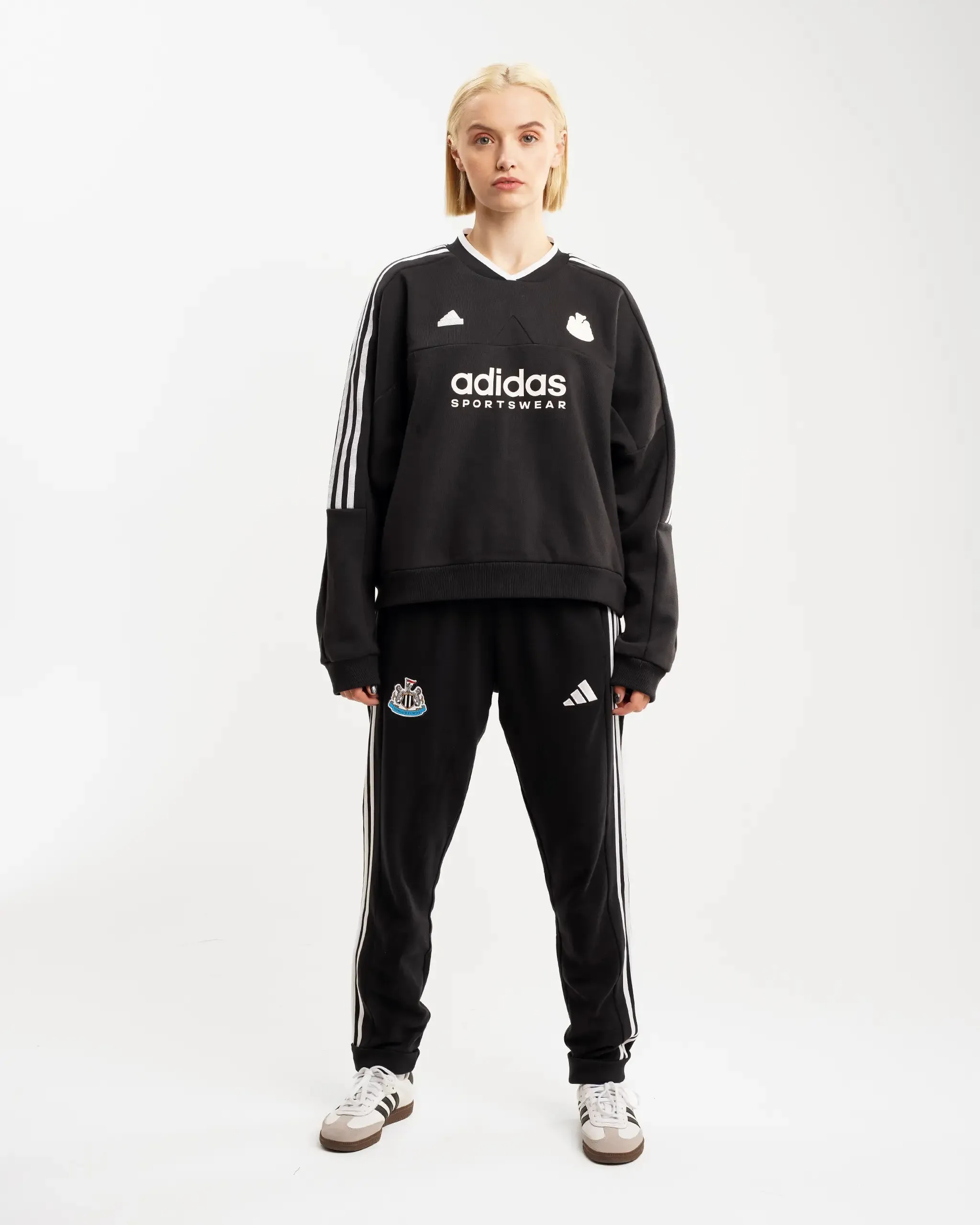 Newcastle United adidas Women's Tiro Cut 3-Stripes Fleece Sweatshirt
