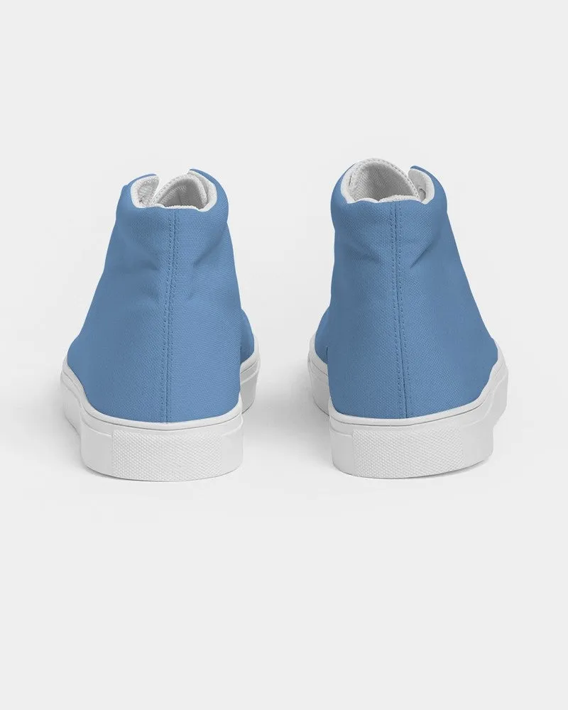 Pastel Blue Men's High-top Canvas Sneakers | Men's | Bright Pastel Blue | C60M30Y0K0