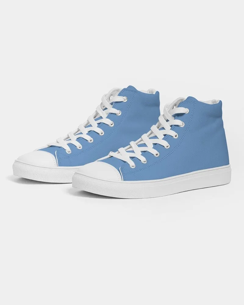 Pastel Blue Men's High-top Canvas Sneakers | Men's | Bright Pastel Blue | C60M30Y0K0