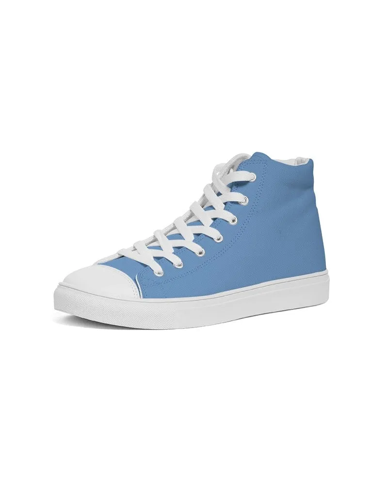 Pastel Blue Men's High-top Canvas Sneakers | Men's | Bright Pastel Blue | C60M30Y0K0