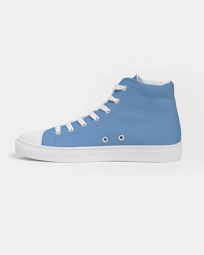 Pastel Blue Men's High-top Canvas Sneakers | Men's | Bright Pastel Blue | C60M30Y0K0