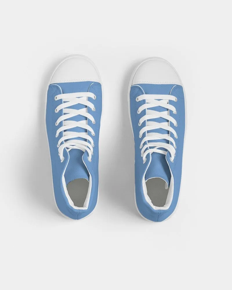 Pastel Blue Men's High-top Canvas Sneakers | Men's | Bright Pastel Blue | C60M30Y0K0