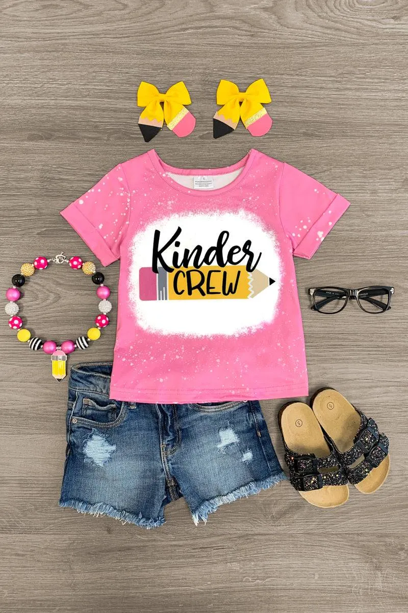 "Preschool - 2nd Grade Crew" Pink Top
