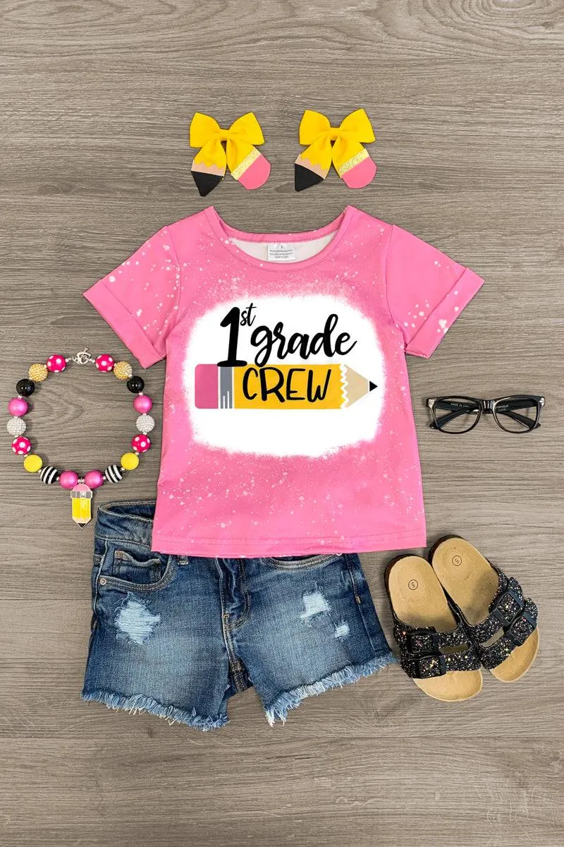 "Preschool - 2nd Grade Crew" Pink Top