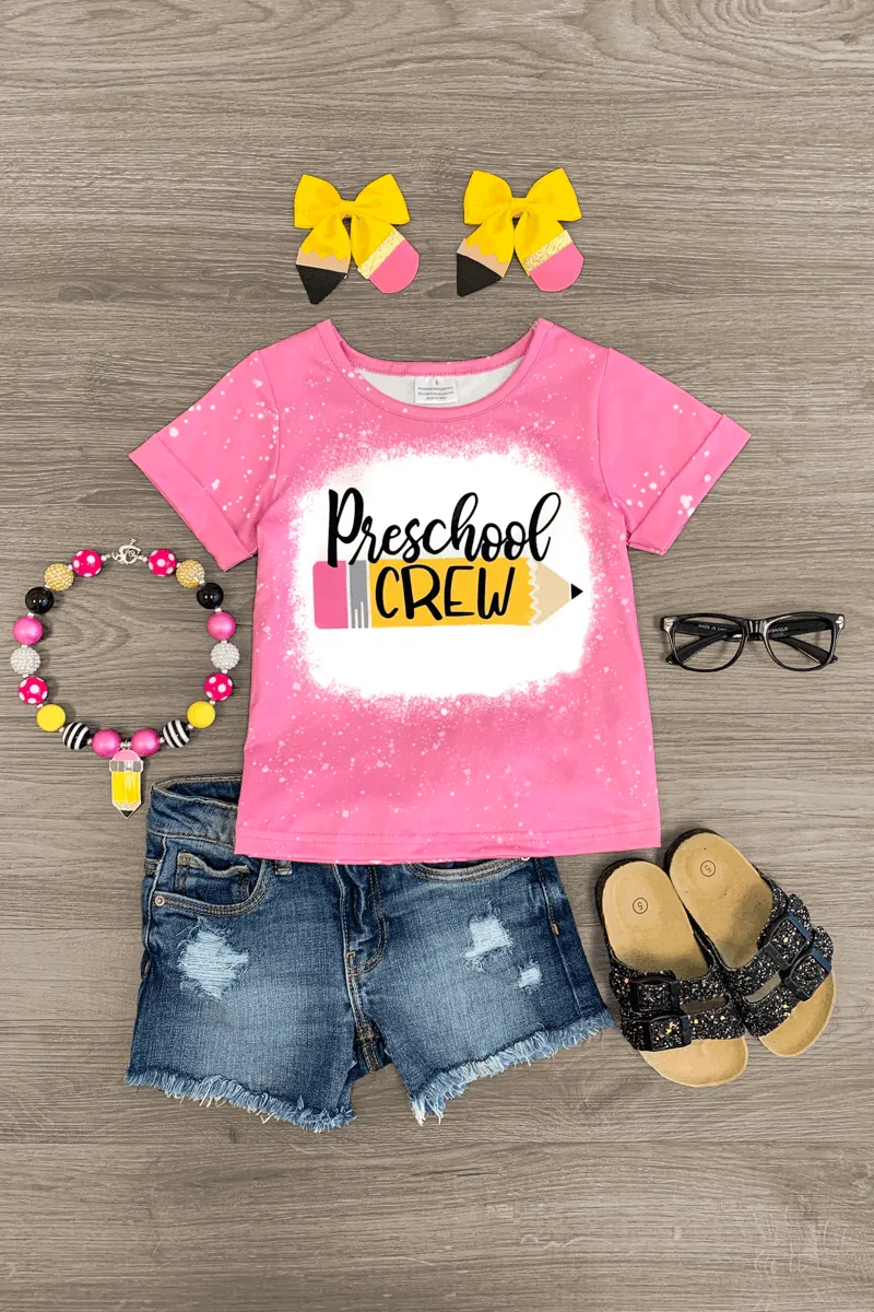 "Preschool - 2nd Grade Crew" Pink Top